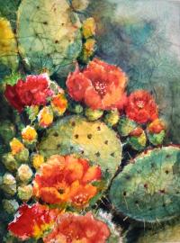 Orange Cactus by Victoria Wills
